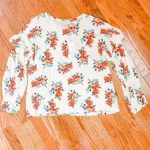 NWT No Comment NYLA Floral Top Size XL